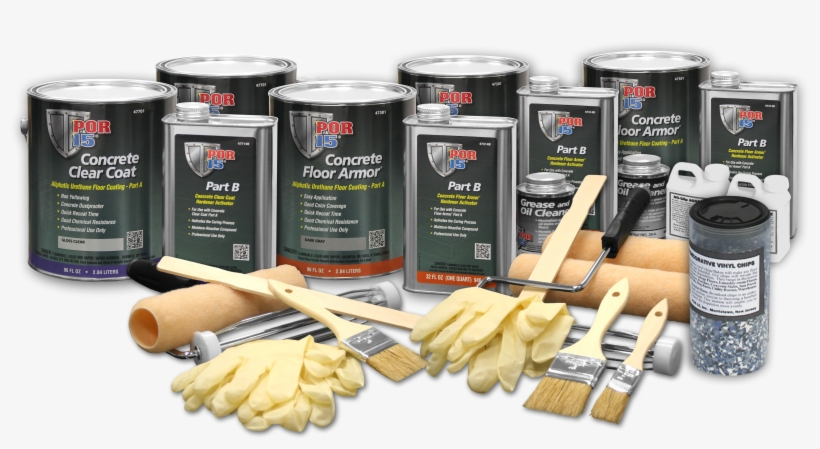47369 Por 15 Concrete Floor Armor Deluxe Kit Dark Gray, transparent png #3487186