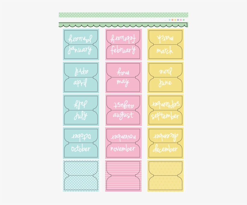 Tabs - Monthly Tabs, transparent png #3487598