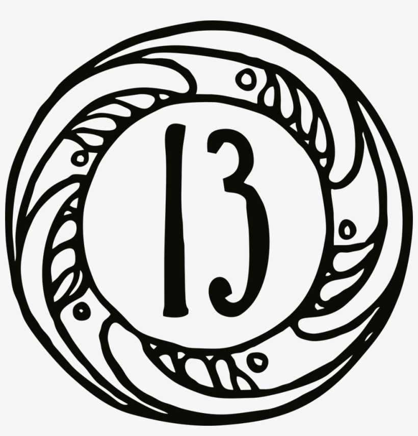 I've Reread My Post From The Last Friday The 13th, - Drawing Of The Number 13, transparent png #3488084