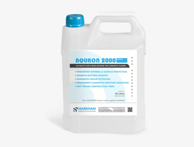 Aquron 2000 Medi Aged Care & Medical Concrete Sealer - Plastic, transparent png #3488214