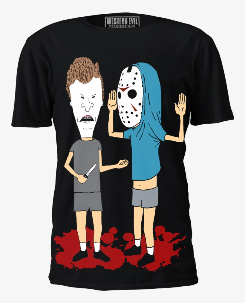 Horror Buttheads T-shirt - Beavis And Butthead Horror Shirt, transparent png #3488559