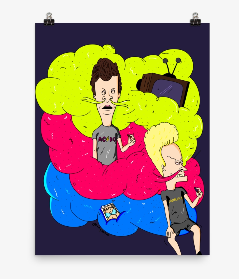 'cloudy Day With Beavis & Butthead' Poster - Beavis And Butt-head, transparent png #3488579
