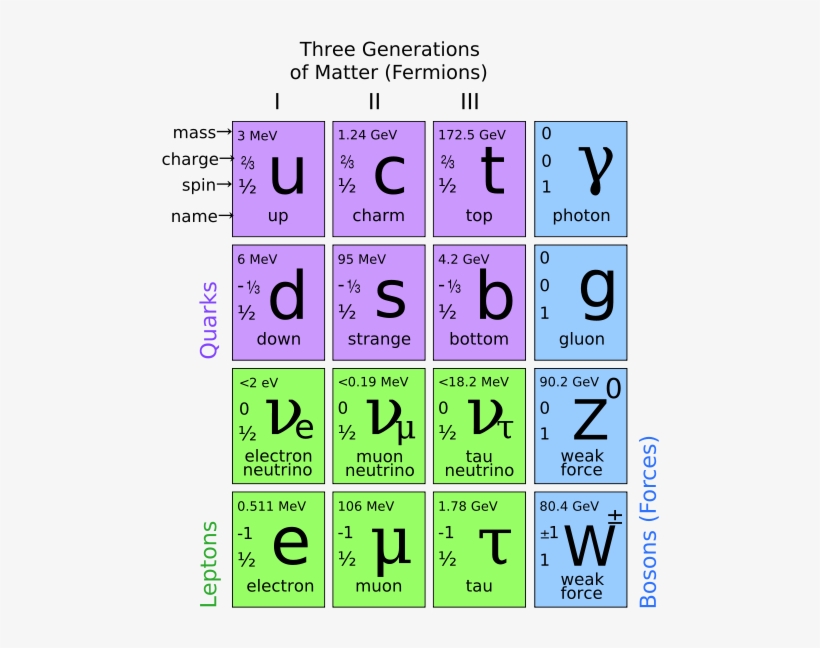 Estas Interacciones Forman Parte Del Modelo Estándar - Standard Model Of Particle Physics Hd, transparent png #3489011