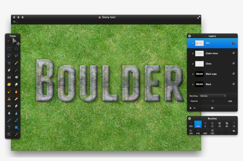 After That, Set The Layer's Blending To Overlay And - Graphics Software, transparent png #3489119