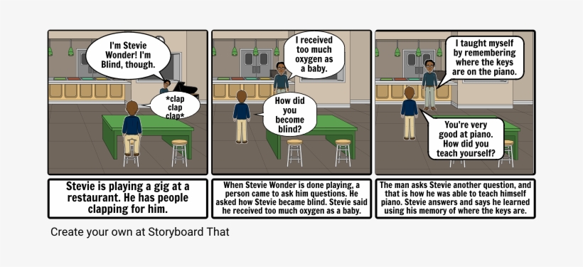 How Stevie Wonder Taught Himself - Comics, transparent png #3489454