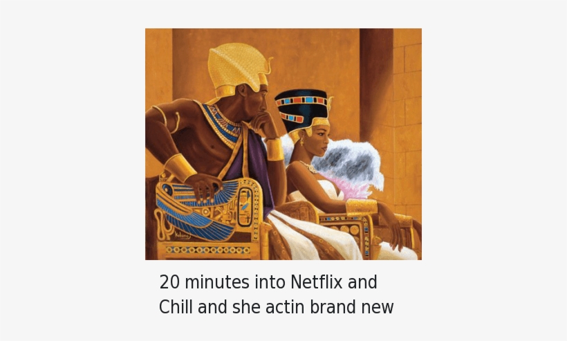 Chill, Girls, And Netflix - King Solomon And The Queen Of Sheba Black, transparent png #3489609