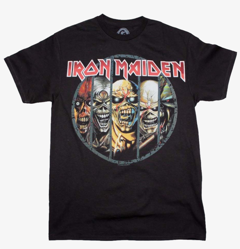 Evolution Of Eddie Iron Maiden T-shirt - Iron Maiden Eddie Evolution T Shirt, transparent png #3490061