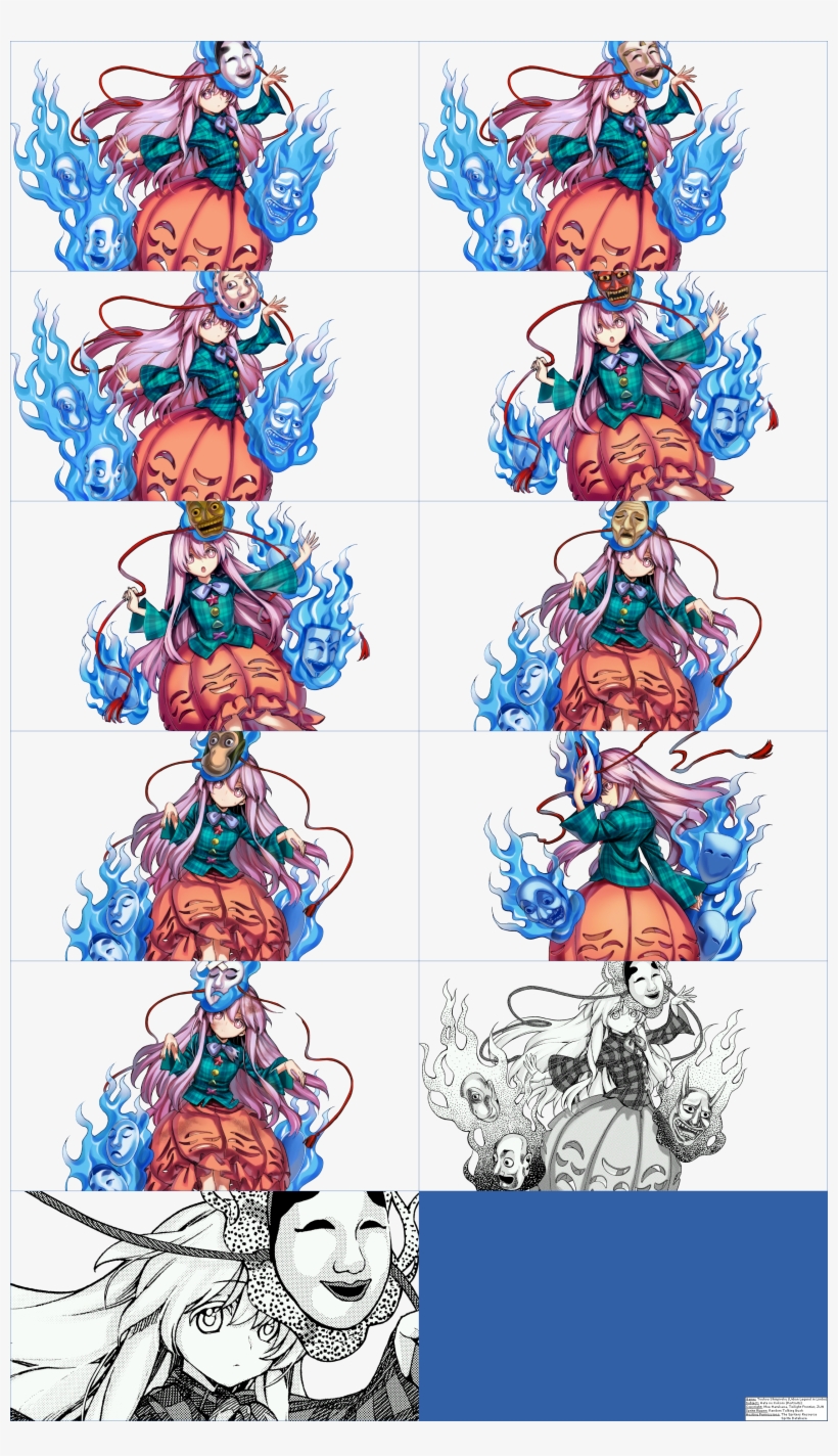 Click For Full Sized Image Hata No Kokoro's Portraits - Illustration, transparent png #3490896