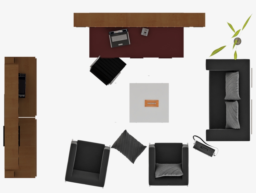 Estudio - Muebles En Planta Png, transparent png #3491039