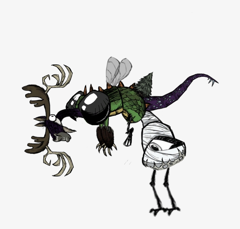 An Unholy Conglomerate Of Don't Starve Mobs - Cartoon, transparent png #3491128