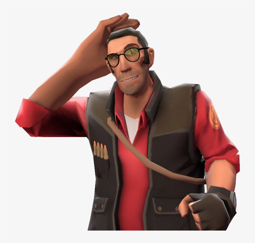 Sniper With The Ritzy Rick's Hair Fixative Tf2 - Sniper Tf2 Png, transparent png #3491343
