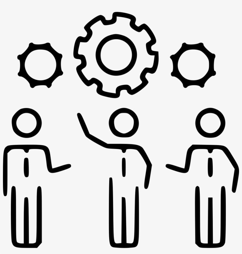 Businessmen Gears Idea Creative Organization Teamwork - Desenho Trabalho, transparent png #3491954