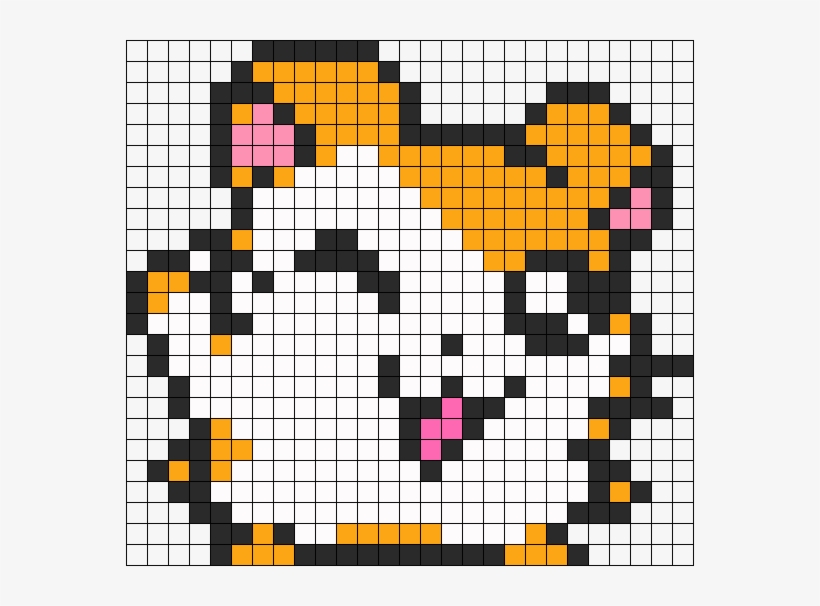 Hamtaro Perler Bead Pattern / Bead Sprite - Minecraft Hamtaro Pixel Art, transparent png #3492138