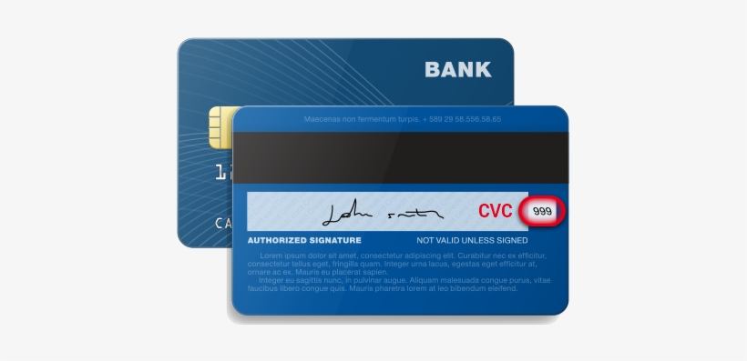 Credit Cards Back Cvc Security Code - Card Security Code Visa, transparent png #3492361