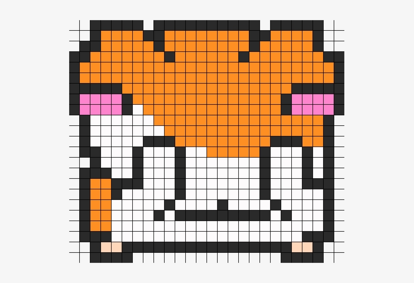 Hamtaro Kushikushi Perler Bead Pattern / Bead Sprite - Fbto, transparent png #3492529