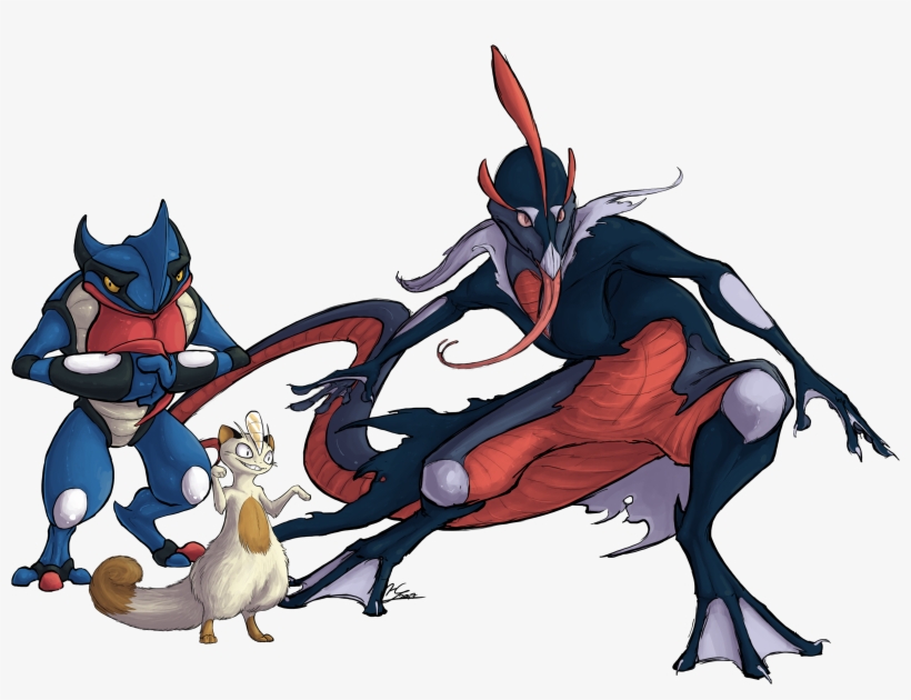 Pokemon Fusion Commission - Greninja Toxicroak, transparent png #3492557