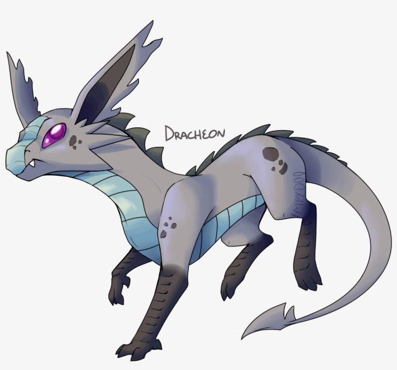 Dragon Evolves From Eevee While Holding A Dragon Scale - Evolutions Of Eevee Dragon Type, transparent png #3492580