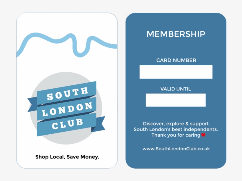 South London Club Card Front And Back - London, transparent png #3492933