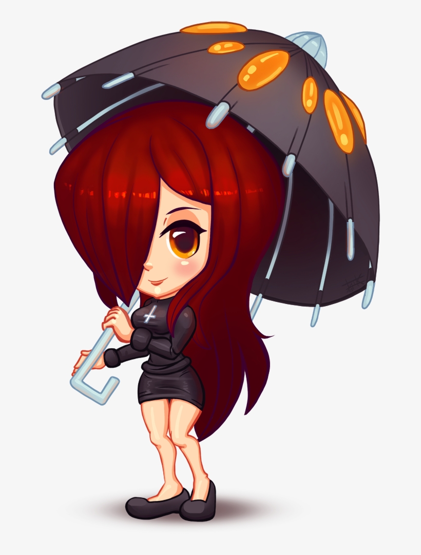 Skullgirls Parasoul Chibi By Cubehero-d6us9hs - Cartoon, transparent png #3493465