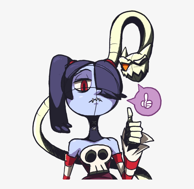 Leviathan And Squigly Drawn By Zone - Skullgirls.