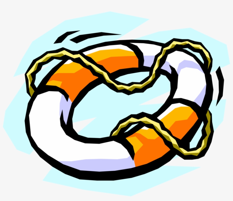 Vector Illustration Of Lifebuoy Ring Lifesaver Life - Lifebuoy, transparent png #3493923