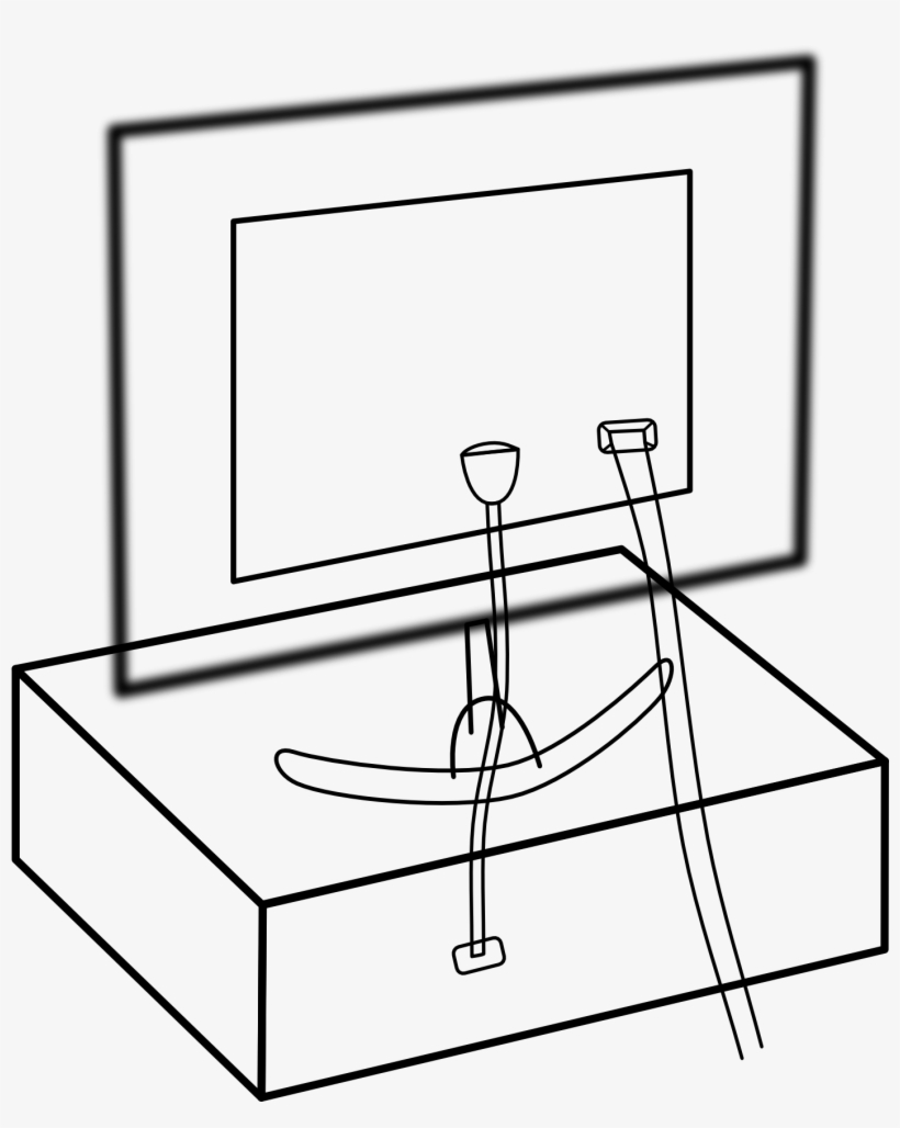 Computer-1 - Line Art, transparent png #3494067