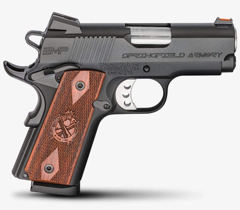 1911 Enhanced Micro Pistol Model Handgun - Springfield Emp Black, transparent png #3494094