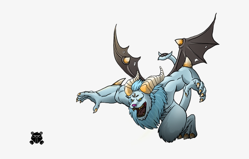 The Manticore Is A Creature Inhabiting The Mountains - Cartoon, transparent png #3494905