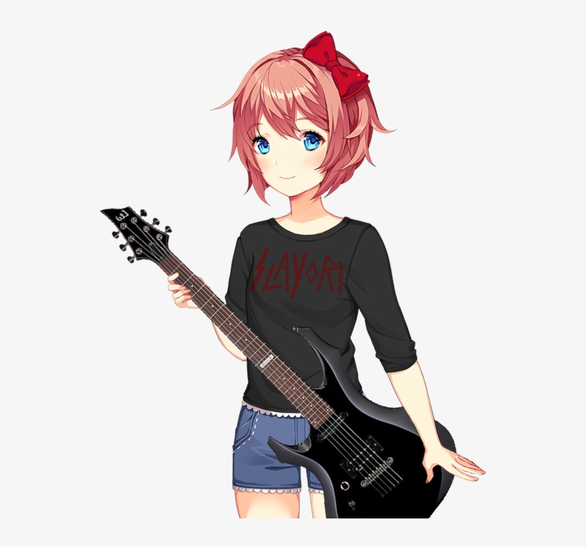 Dan's Heavy Metal Waifu - Sayori Png, transparent png #3494996