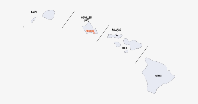Hawaii County Map, transparent png #3495270