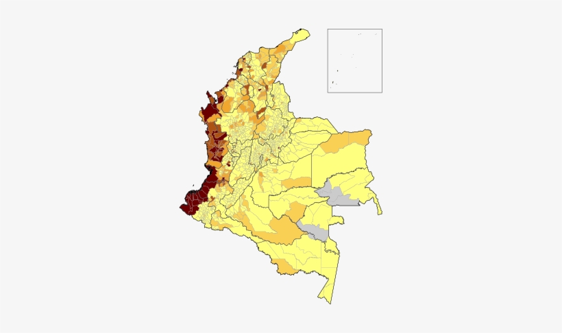 People With African Ancestry In Colombia Are Concentrated - Racial Map Of Brazil, transparent png #3496670