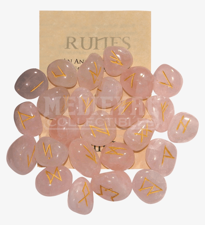 Rose Quartz Set Of Rune Stones - Gemstone, transparent png #3496739