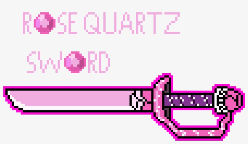 Rose Quartz Sword - Rose Quartz Sword Pixel, transparent png #3496837