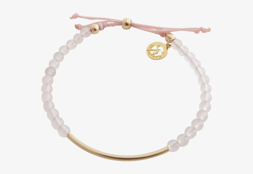 Rose Quartz Beaded Bracelet - Bracelet, transparent png #3496871