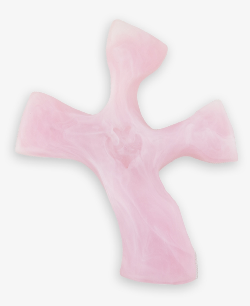 Rose Quartz Clinging Cross © - Quartz, transparent png #3496971