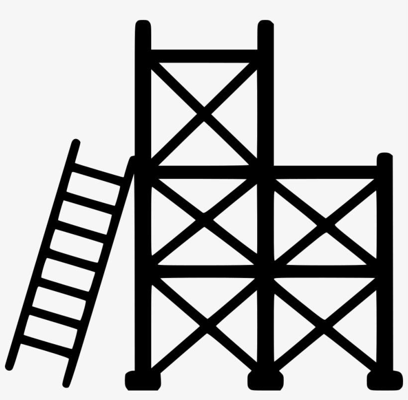 Ladder Scaffold Comments - Scaffolding Clipart Black And White, transparent png #3496991