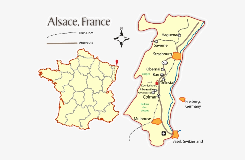 Alsace France Map - Alsace France On Map, transparent png #3497094