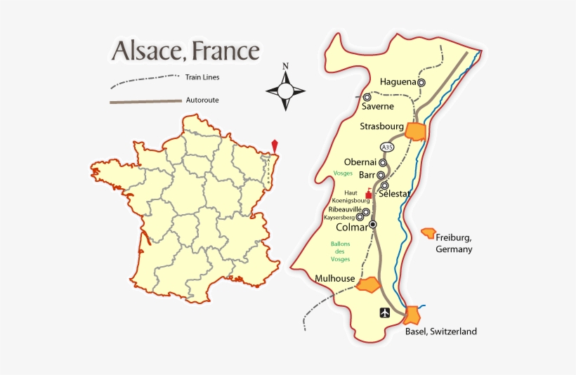 Alsace France Map - Alsace France On Map, transparent png #3497094