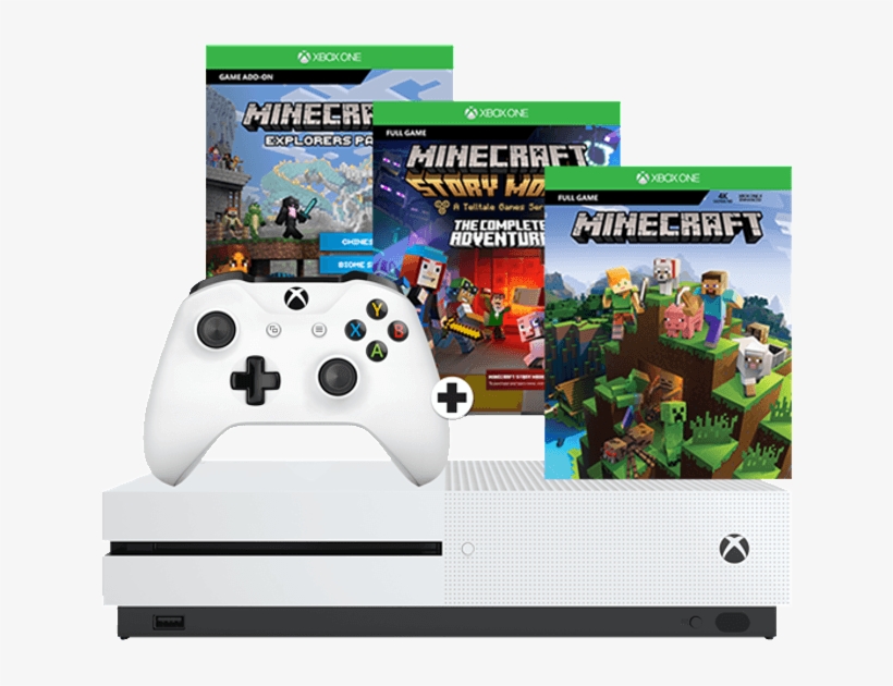 Microsoft Xbox One S 500 Gb Minecraft, Minecraft - Xbox One S 1tb Minecraft Limited Edition Console Bundle, transparent png #3497473