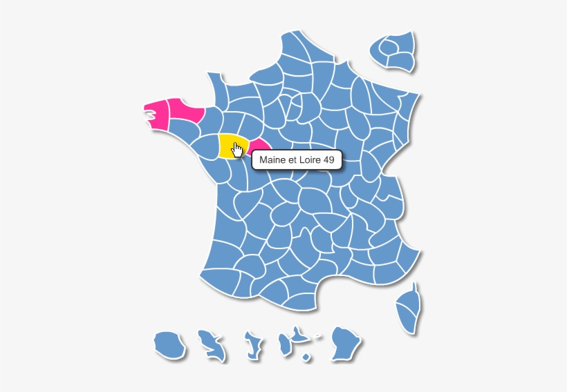 France Departements Interactive Map - Bon Coin Voiture, transparent png #3497748
