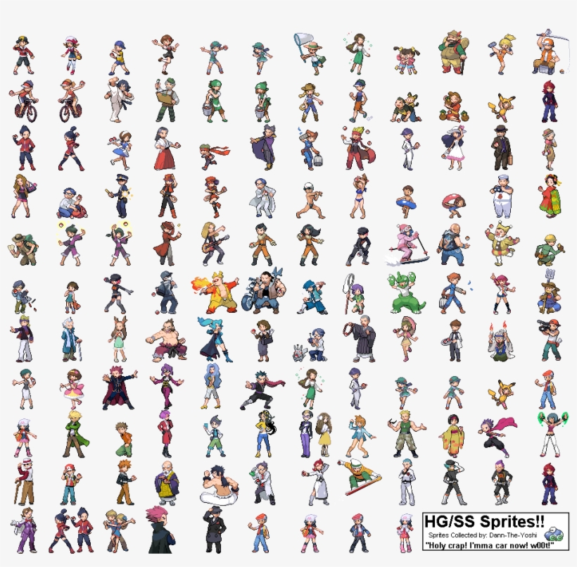 Pokemon Hg Ss Trainer Sprites By Dann The Yoshi - Pokemon Heart Gold Sexy Sprite, transparent png #3498044