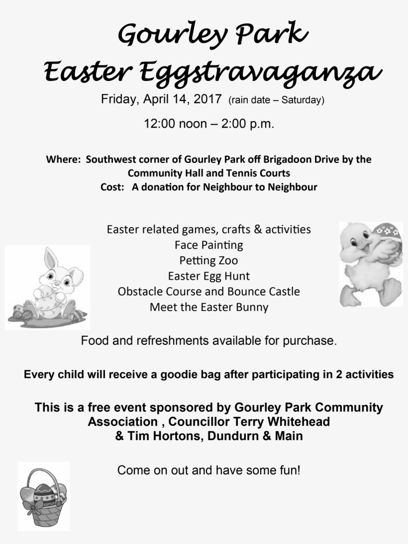 Gourley Park Easter Egg Hunt - Easter Clipart, transparent png #3498098