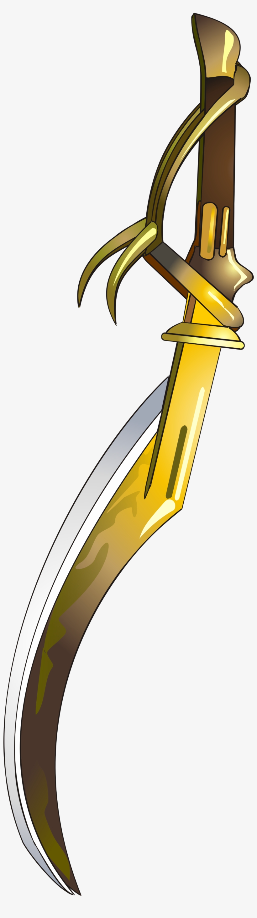 Open - Ebony Scimitar, transparent png #3498194