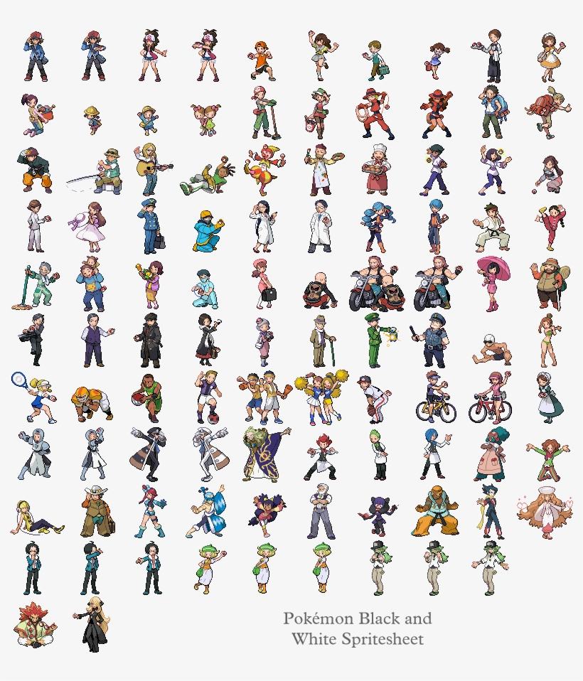 I Ve Got The Bw Sprites Pokemon People Sprites - Pokemon Black Trainer Sprite, transparent png #3498379