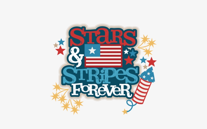 Stars And Stripes Forever Title Svg Scrapbook Cut File - Scalable Vector Graphics, transparent png #3498427