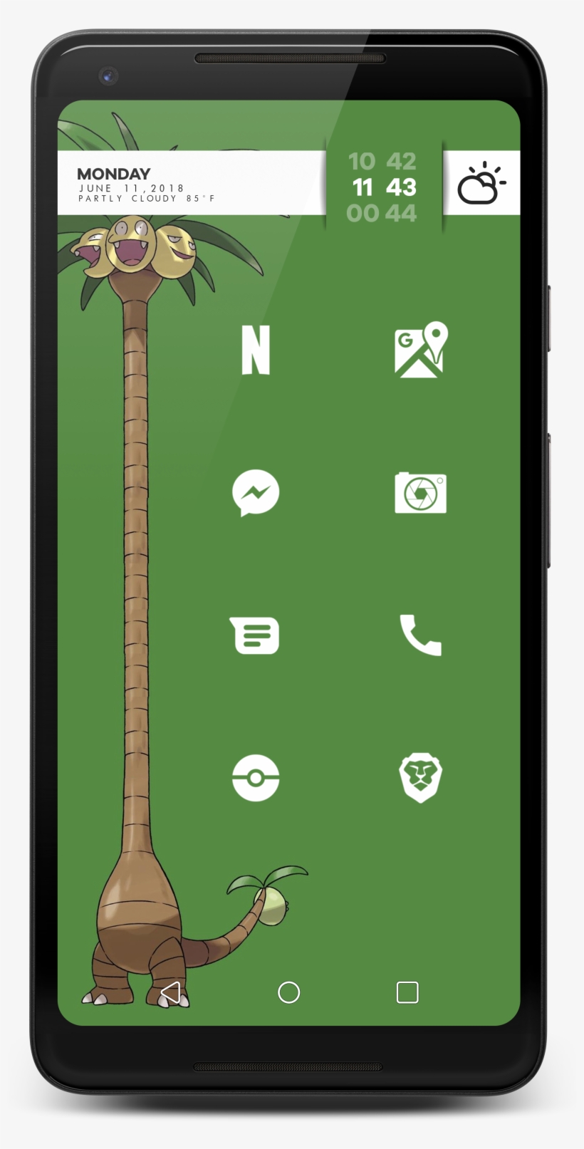 [theme] Long Boy Alolan Exeggutortheme - Facebook Messenger, transparent png #3498796