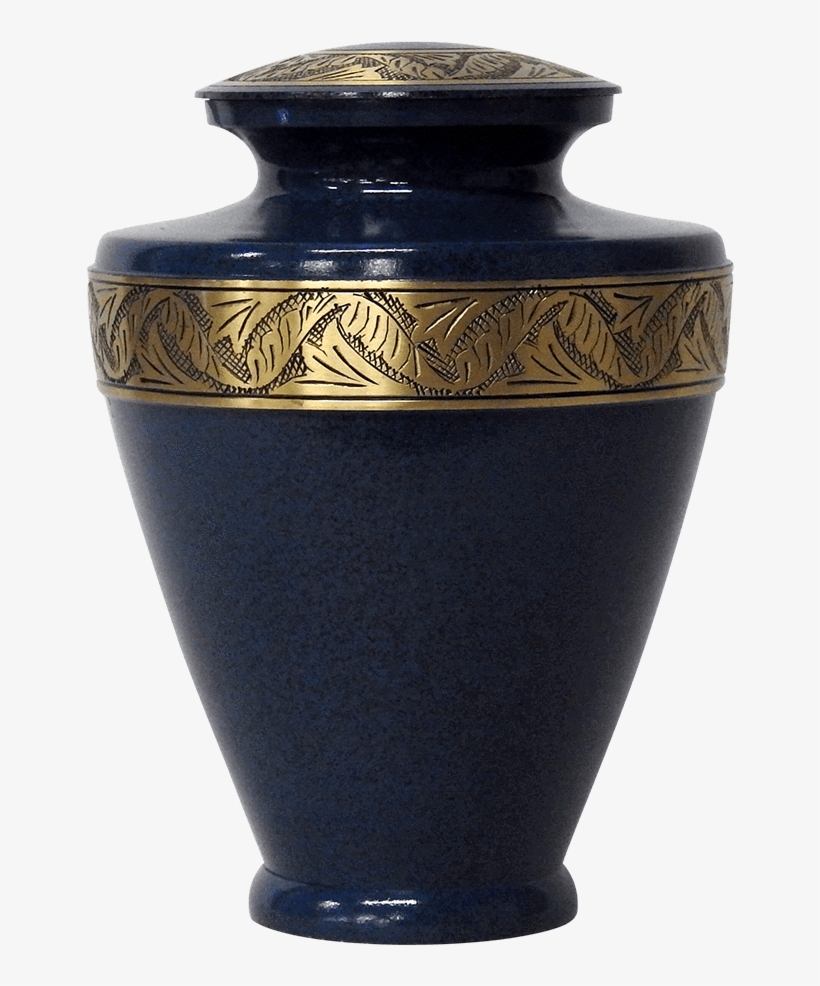 Deep Sea Blue Brass Urn - Urn, transparent png #3498844
