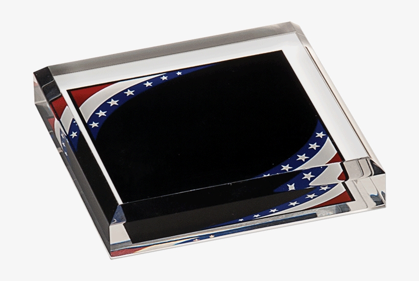 Stars And Stripes Design Of Marbleized Acrylic Paperweight - Paperweight, transparent png #3498911