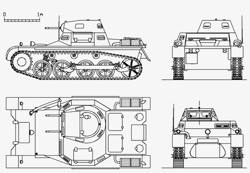 Panzer I A Plans - Plan Tiger, transparent png #3499095