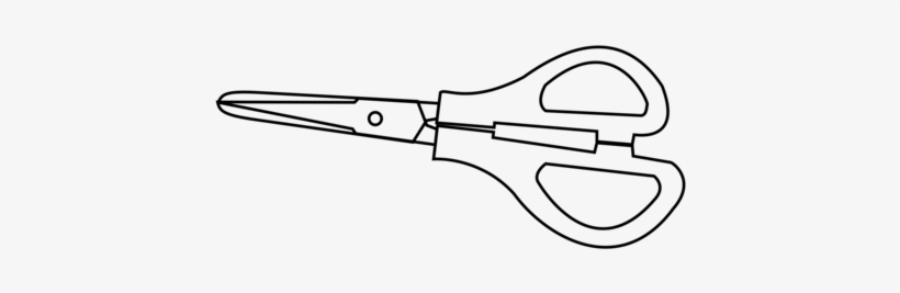 Line Art Drawing Scissors Black And White Tool - Drawing, transparent png #3499217